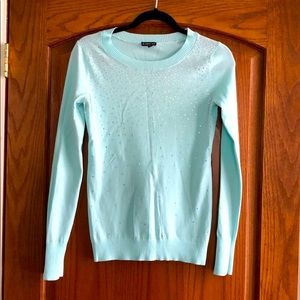 Express light blue with silver sequins sweater